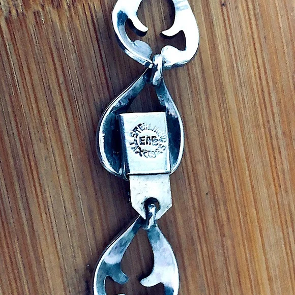 $248 Designer Sterling Estate Necklace 42 Grams Marked EAC 925 STERLING TAXCO - Picture 6 of 7